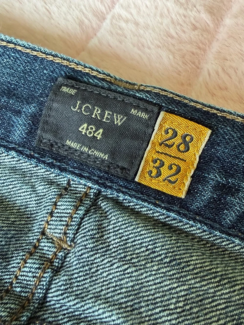J. Crew 484 Straight Jeans in Dark Blue Indigo